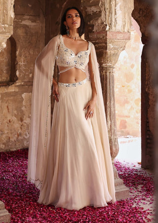 Areen ivory circular skirt and choli