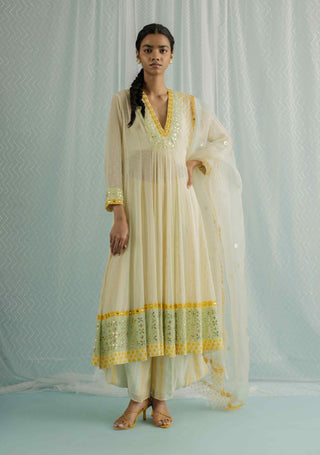 Ivory noa anarkali set