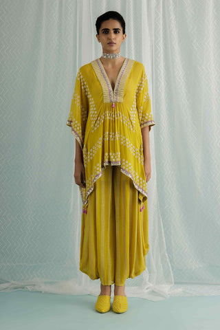 Canary emi kaftan and dhoti set