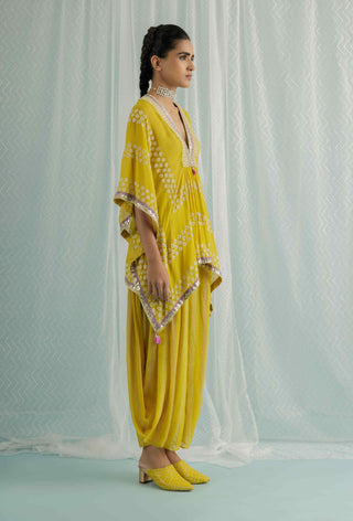 Canary emi kaftan and dhoti set