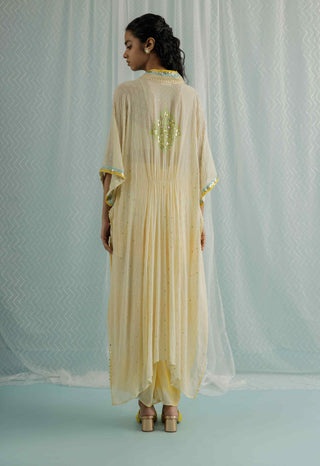 Ivory clio georgette kaftan set