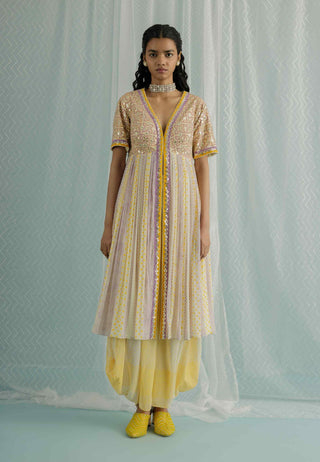 Ivory koa kurta and dhoti