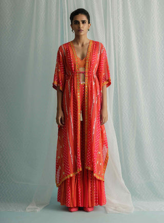 Fuchsia lilith kaftan and sharara set