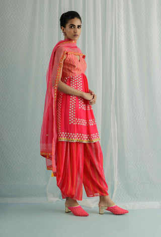 Fuchsia eira kurta set