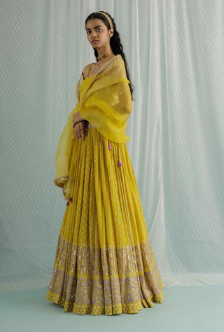 Canary aria lehenga set