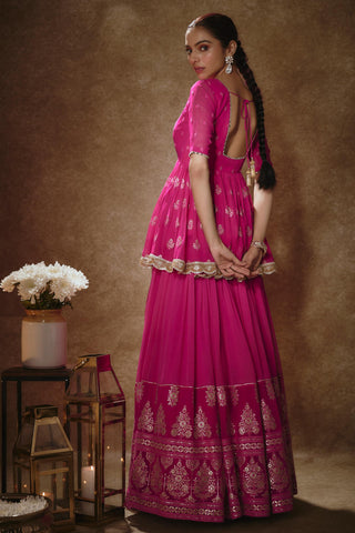 Barbie pink & mint lehenga set