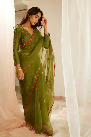 Green Dhuleti Saree