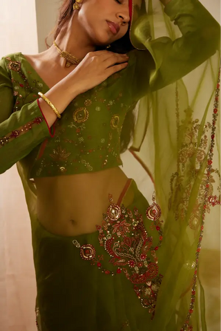 Green Dhuleti Saree