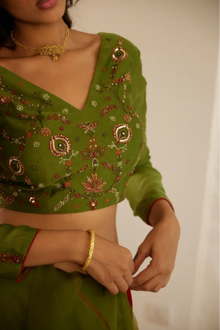 Green Dhuleti Saree