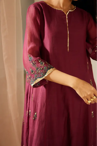 Purple Poornima Kurta Set