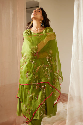 Green Gul Kurta Set