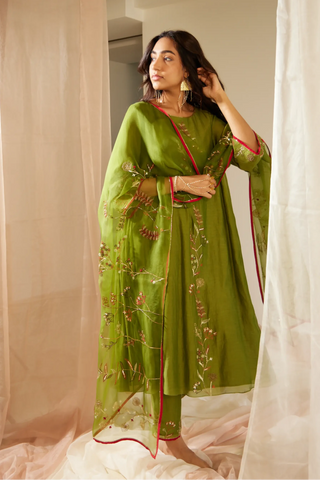 Green Gul Kurta Set