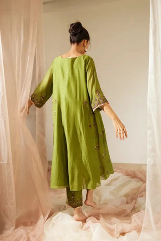 Green Poornima Kurta Set