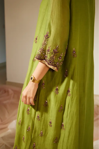 Green Poornima Kurta Set