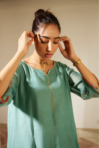 Blue Vrinda Kurta Set