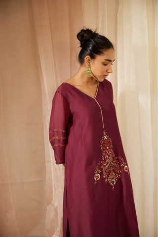 Purple Dhuleti Kurta Set