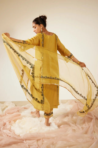 Yellow Abir Kurta Set