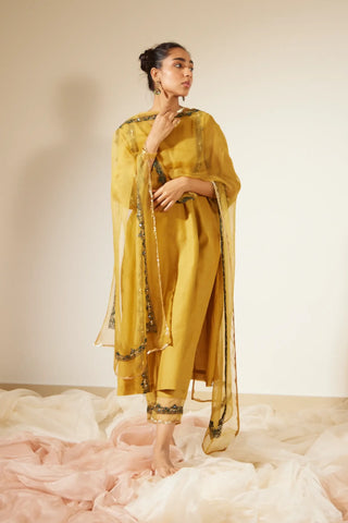 Yellow Abir Kurta Set