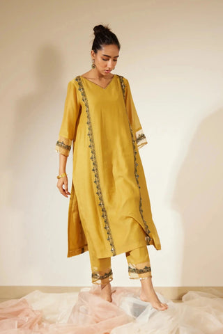 Yellow Abir Kurta Set