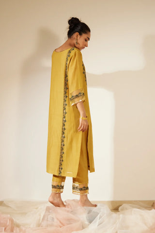 Yellow Abir Kurta Set