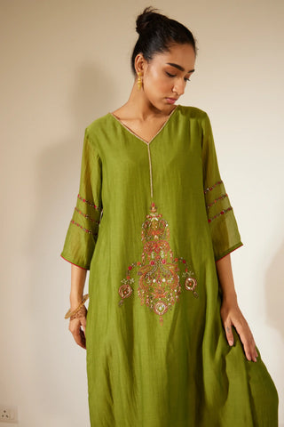 Green Gul Kurta Set