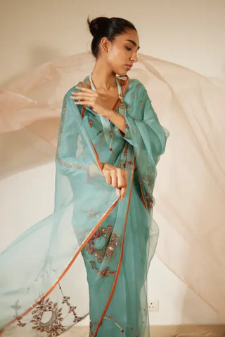 Blue Vrinda Saree