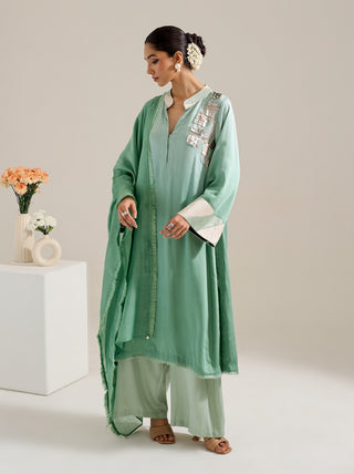 Chameli green ombre kurta set