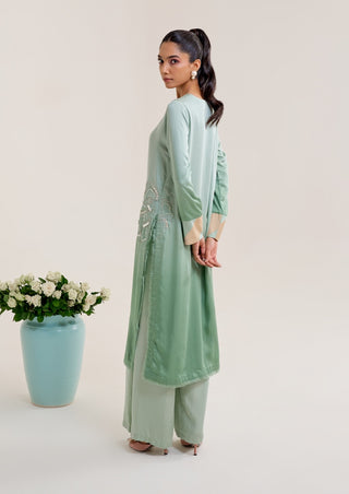 Banphool green ombre kurta and pant