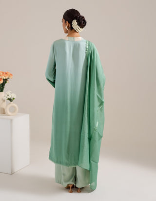 Chameli green ombre kurta set