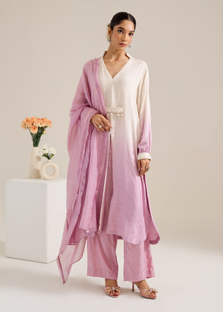 Kamal lilac ombre kurta set