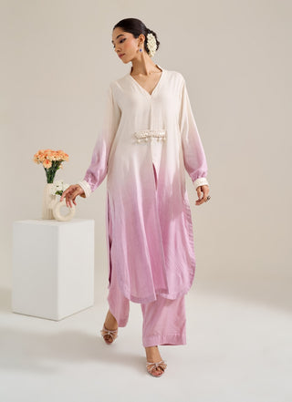 Kamal lilac ombre kurta set