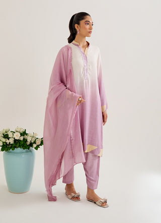 Chhui mui lilac ombre kurta set