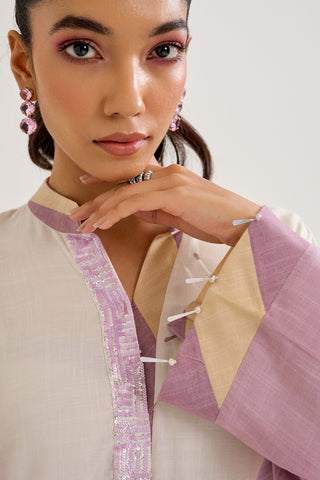 Chhui mui lilac ombre kurta set