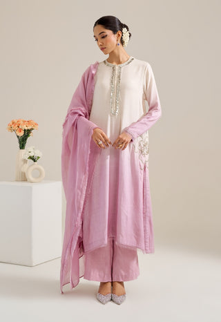 Asonia lilac ombre kurta set