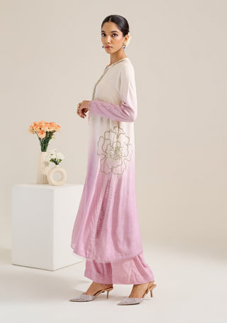 Asonia lilac ombre kurta set