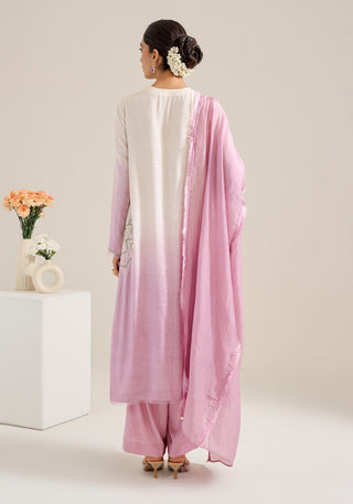 Asonia lilac ombre kurta set