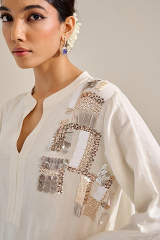 Mogra ivory kurta set