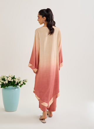 Palash salmon ombre kurta and pants