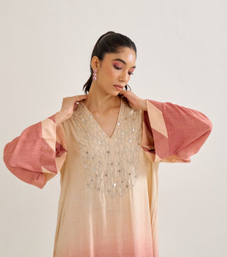 Palash salmon ombre kurta and pants