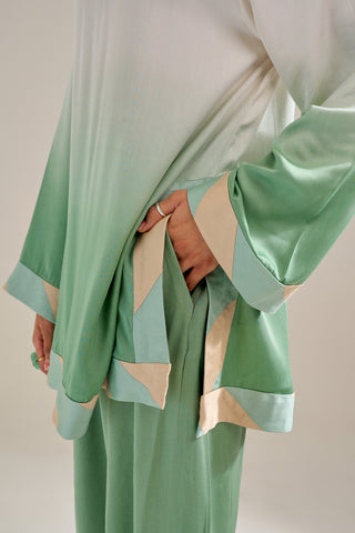 Champa green ivory top and pant