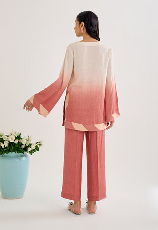 Palash salmon ombre top and pant