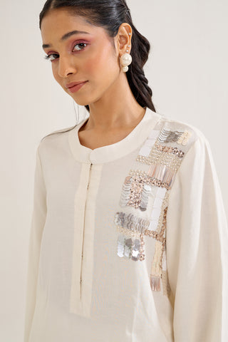 Mogra ivory top and pant