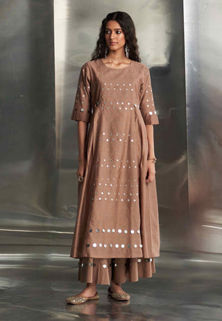 Ginger pleated sleeves kurta set