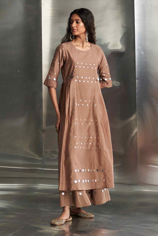 Ginger pleated sleeves kurta set