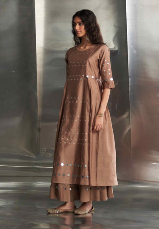 Ginger pleated sleeves kurta set