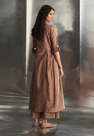 Ginger pleated sleeves kurta set