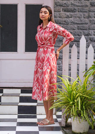 Pink tie dye dress