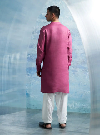 Aura grape pink straight kurta and salwar