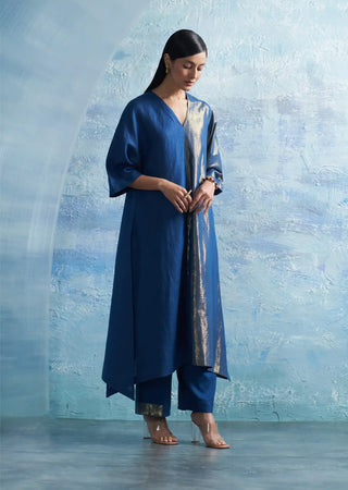 Aura royal blue kurta set