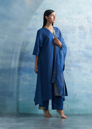 Aura royal blue kurta set